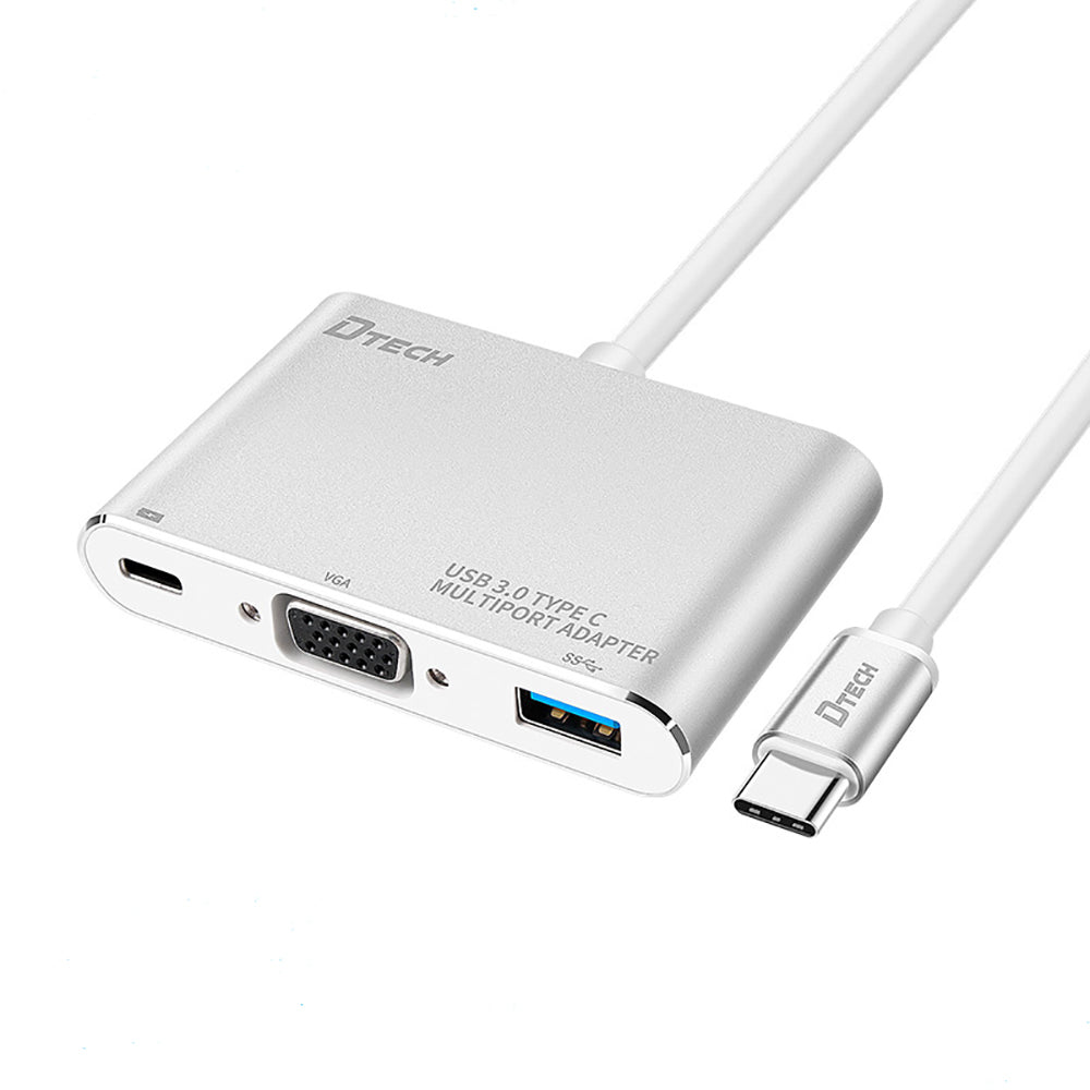 Dtech  Type-C to VGA+PD+USB3.0 DT-T0023 (4628587184228) Dtech  Type-C to VGA+PD+USB3.0 DT-T0023 (4628587184228)